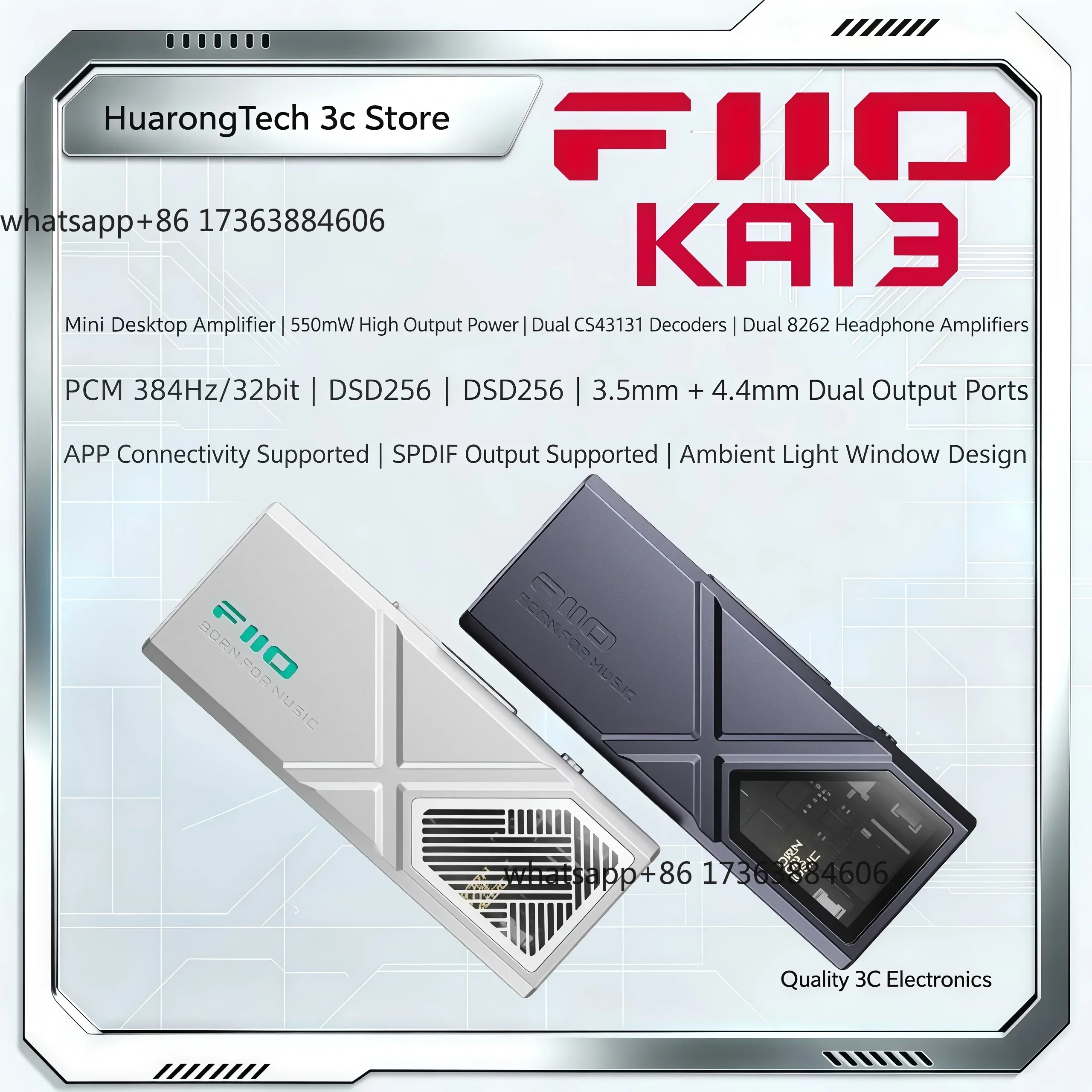 Headphone Amplifier Dac - KA13, amplificador de fones de ouvido