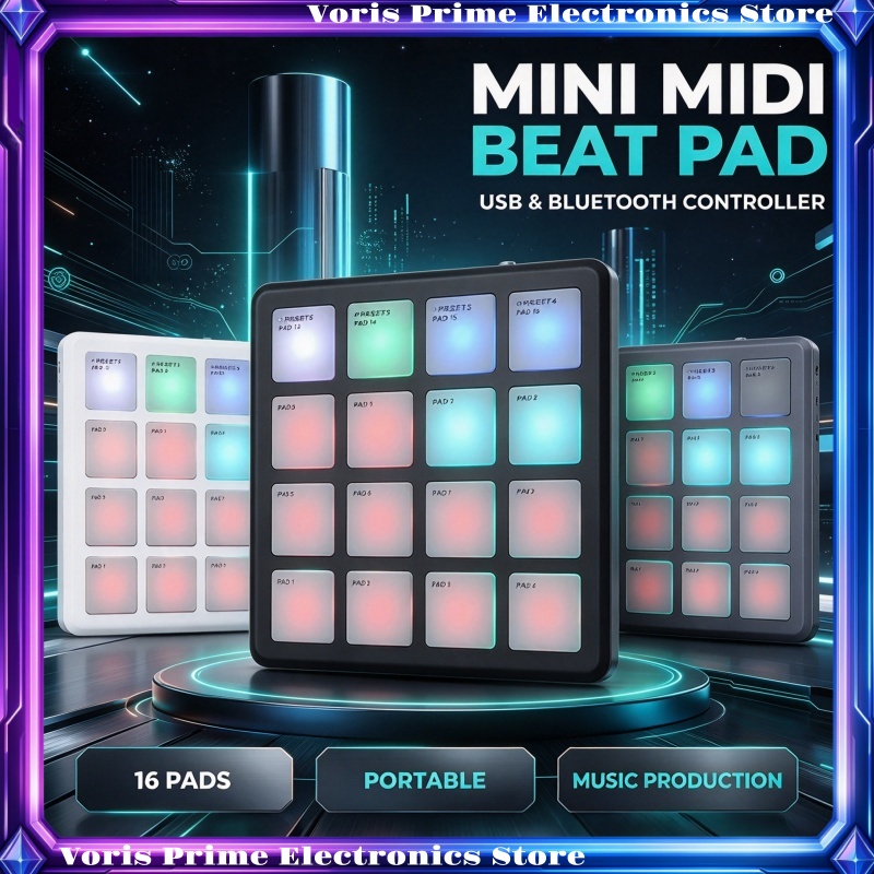 Midi Controller Pad - M-Vave Smc-Pad: Controlador MIDI portátil sem