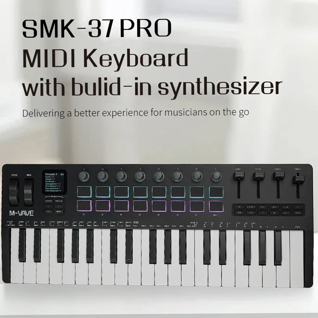 M-VAVE SMK-37 PRO: controlador - Midi Controller Pad avaliação e preço