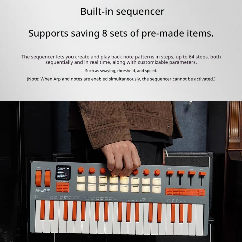 M VAVE SMK 37 Elite, teclado c - Midi Controller Pad avaliação e preço